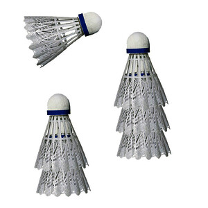TUBE DE 6 VOLANTS DE BADMINTON - BLANC
