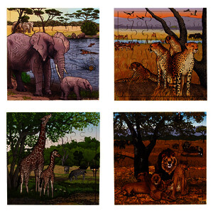 LOT DE 4 PUZZLES 36 ET 49 PIÈCES 