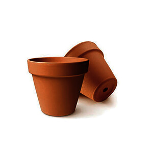 10 POTS EN TERRE CUITE - D 5 X 4,5CM