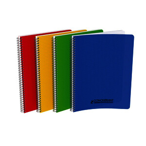 CAHIER POLYPRO 90G/M² 180 P 5X5 SPIRALE 21X29,7CM CONQUERANT
