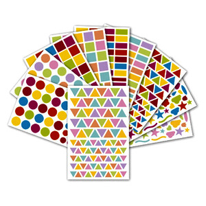 SACH 1348 GOM GÉOM ADHÉSIFS COLORIS VIFS ET PASTELS MAILDOR