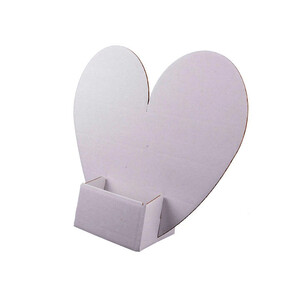 LOT DE 10 PORTE TÉLÉPHONES FORME CŒUR EN CARTON 22 X 18 CM