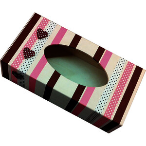 BOITE À MOUCHOIR EN BOIS, 27,5 X 13,5 X 8,5 CM