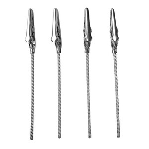 ASSORTIMENT DE 4 PINCES CROCO EN MÉTAL