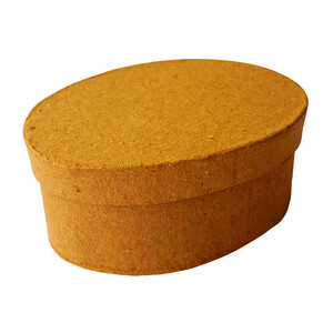 LOT DE 10 BOITES OVALES EN CARTON 85 X 6 X 4 CM