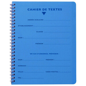 CAHIER TEXTES POLYPRO CALLIGRAPHE 17X22CM 124P SÉYÈS