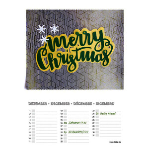 CALENDRIER RELIURE EN SPIRALE, 17X24CM - BLANC