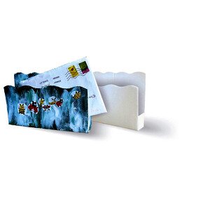 LOT DE 10 RANGE COURRIER/ SERVIETTES À DÉCORER 21X4X13,5CM