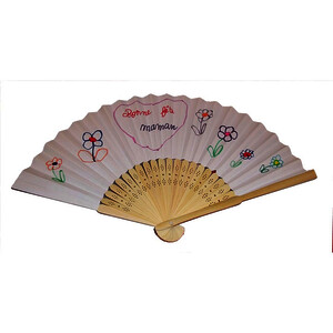 LOT DE 10 ÉVENTAILS À DÉCORER 38 X 21 CM