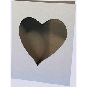 LOT DE 10 CADRES PHOTO FORME COEUR CARTON 17 X 22 CM - BLANC