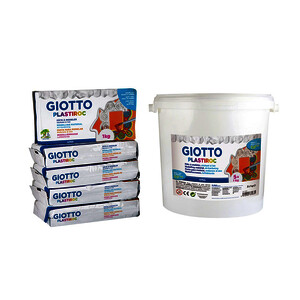 LOT 5 PAINS DE 1KG DE PÂTE À MODELER PLASTIROC GIOTTO