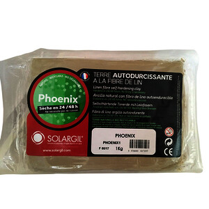 PAIN DE 1KG D'ARGILE À LA FIBRE DE LIN AUTODURCISSANTE