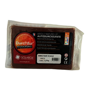 PAIN DE 1,5KG D'ARGILE DE MODELAGE AUTODURCISSANTE ROUGE