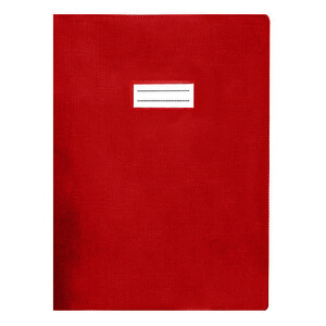 LOT DE 10 PROTÈGE-CAHIERS OPAQUES 24 X 32 SANS RABAT ROUGE