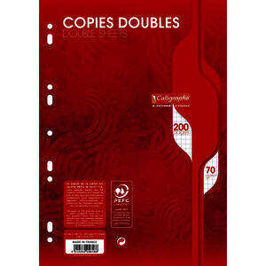 PAQ 50 COP DBL (200P) 70G/M² 5X5 PERF 21X29,7CM CALL