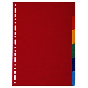 JEU D'INTERCALAIRES A4 6 TOUCHES CARTE RECYCLÉE EXACOMPTA