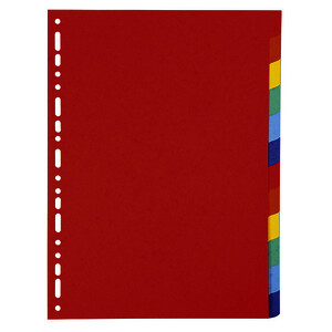 JEU D'INTERCALAIRES A4 12 TOUCHES CARTE RECYCLÉE EXACOMPTA