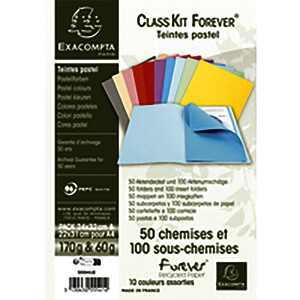 KIT DE CHEMISES ET SOUS-CHEMISES PASTEL COL ASS EXACOMPTA
