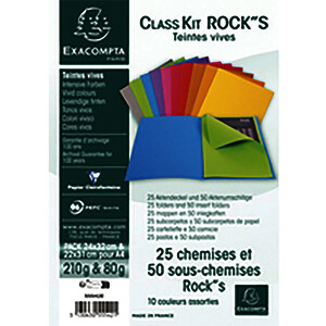 KIT DE CLASSEMENT ROCK'S 210 COLORIS ASSORTIS EXACOMPTA
