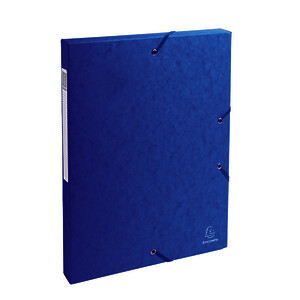 BOÎTE DE CLASSEMENT EXABOX DOS 2,5CM BLEU 24X32CM EXACOMPTA