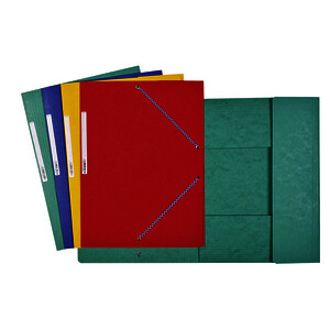 CHEMISE 3 RABATS À ÉLASTIQUE VERT -24 X 32 CM PREMIUM