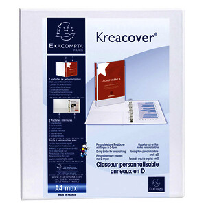 CLASSEUR 4 ANN PERSO A4+ KREACOVER BL PP DOS 6,4CM EXACOMPTA