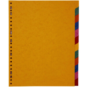 JEU D'INTERCALAIRES A4+ 12 TOUCHES CARTE LUSTRÉE 225G/M2