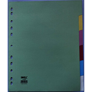 JEU D'INTERCALAIRES A4+ 6 TOUCHES CARTE FORTE 170G/M2