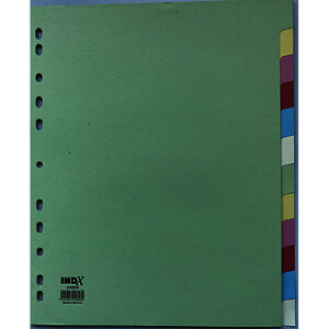 JEU D'INTERCALAIRES A4+ 12 TOUCHES CARTE FORTE 160G/M2