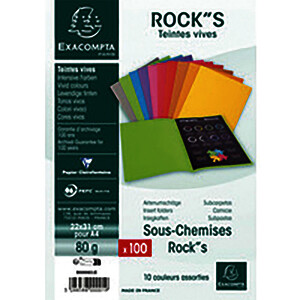 LOT DE 100 SOUS-CHEMISES ROCK'S COL ASS EXACOMPTA