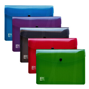 5 POCHETTES HAWAÏ A5 POLYPROPYLÈNE 30/100E COL ASS OXFORD