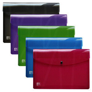 5 POCHETTES HAWAÏ A4 POLYPROPYLÈNE 30/100E COL ASS OXFORD