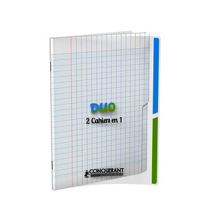 CAHIER COUV PP DUO 2 EN 1 90G/M² 96P SÉY BROCH 17X22 INC