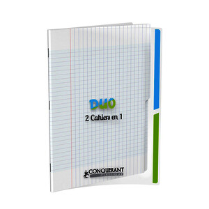 CAHIER POLY DUO 2EN1 AVEC 2 SECTIONS 90G/M² 96P SÉY 24X32CM