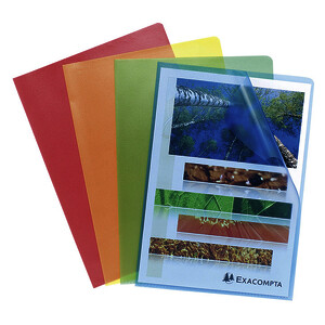 LOT 10 POCHETTES COIN GRAINÉES A4 EN PP 12/100E COL ASS