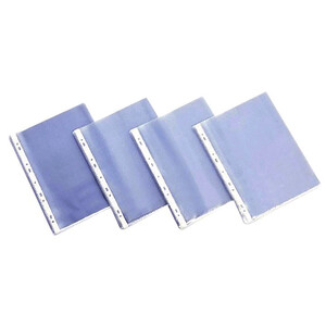 LOT DE 100 POCHETTES PERFORÉES A4 GRAINÉES PP 7/100E LACOSTE
