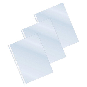 LOT DE 100 POCHETTES PERFORÉES A4 LISSES PP 7/100E BUDGET