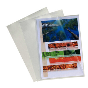 LOT DE 100 POCHETTES COIN LISSES A4 PP 12/100E INCOLORES