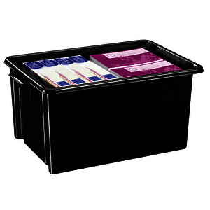 CAISSE DE RANGEMENT NOIRE STRATA 48,5 L 61X39,5X28,5 CM CEP