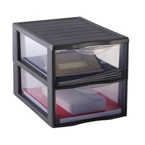 BLOC DE RANGEMENT ORGAMIX GRIS- 36,5 X 26 X 25,5 CM OXFORD