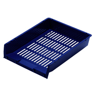 CORBEILLE À COURRIER AJOURÉE BLEU- 32,3 X 26 X 6,8 CM BUDGET