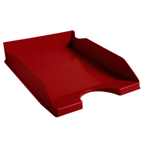 CORBEILLE À COURRIER ROUGE - 34,5X25,5X6,5 CM BUDGET