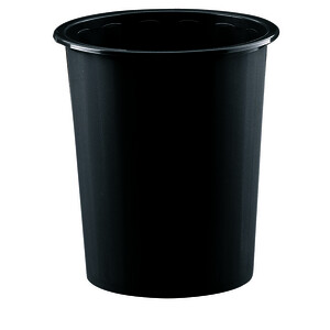 CORBEILLE À PAPIER NOIRE RECYCLÉE NOIR- D 28 CM BUDGET