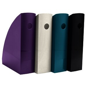 4 PORTE-REVUES MAG CUBE TITANE 30,5 X 26,6 X 8,2CM EXACOMPTA