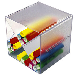 CUBE DE RANGEMENT 2 ÉTAGÈRES EN X