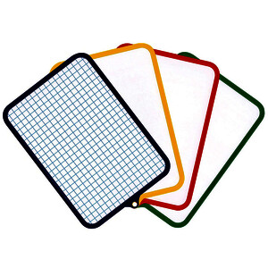 ARDOISE EFF SEC RECTO QUADR VERSO FACE UNIE18,5X26CM COL ASS