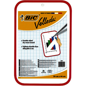 TABLEAU VELLEDA DOUBLE FACE EFFAÇABLE À SEC 30 X 44 CM