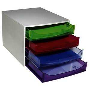 MODULE DE BUREAU 4 TIROIRS ARLEQUIN 28,4X34,8X23,47CM BUDGET