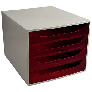 MODULE DE BUREAU GRIS FRAMBOISE 28,4X34,8X23,47 CM BUDGET