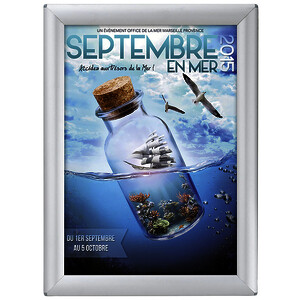 CADRE D'AFFICHAGE MURAL CLIC- CLAC A4 ALU TORENCO